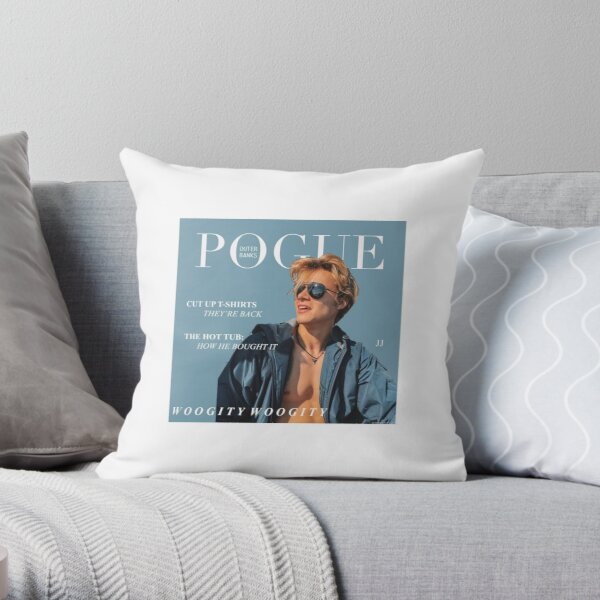 JJ on Pogue, OBX Throw Pillow RB1809 product Offical Outers Bank Merch