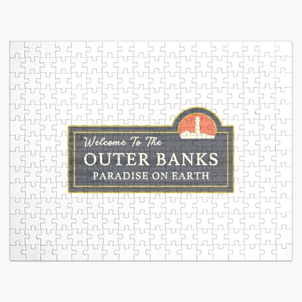 Welcome To The Outer Banks Sign Jigsaw Puzzle RB1809 product Offical Outers Bank Merch