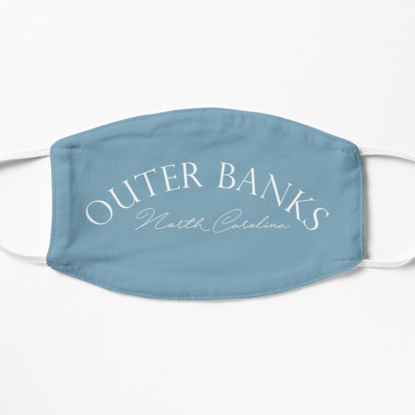 Outer Banks: North Carolina (white) Flat Mask RB1809 product Offical Outers Bank Merch